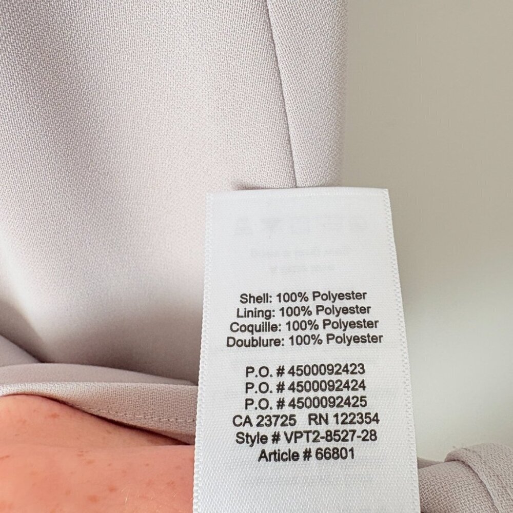 Aritzia Sunday Best Tie Bow Straps Weller Dress Ashen Grey Size 4 - Picture 5 of 5